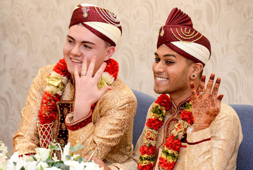 Couple married...